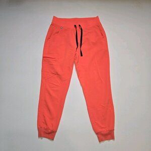 Figs Zamora Joggers in Limited Edition Sunset Orange Scrub Pants Drawstring Pock